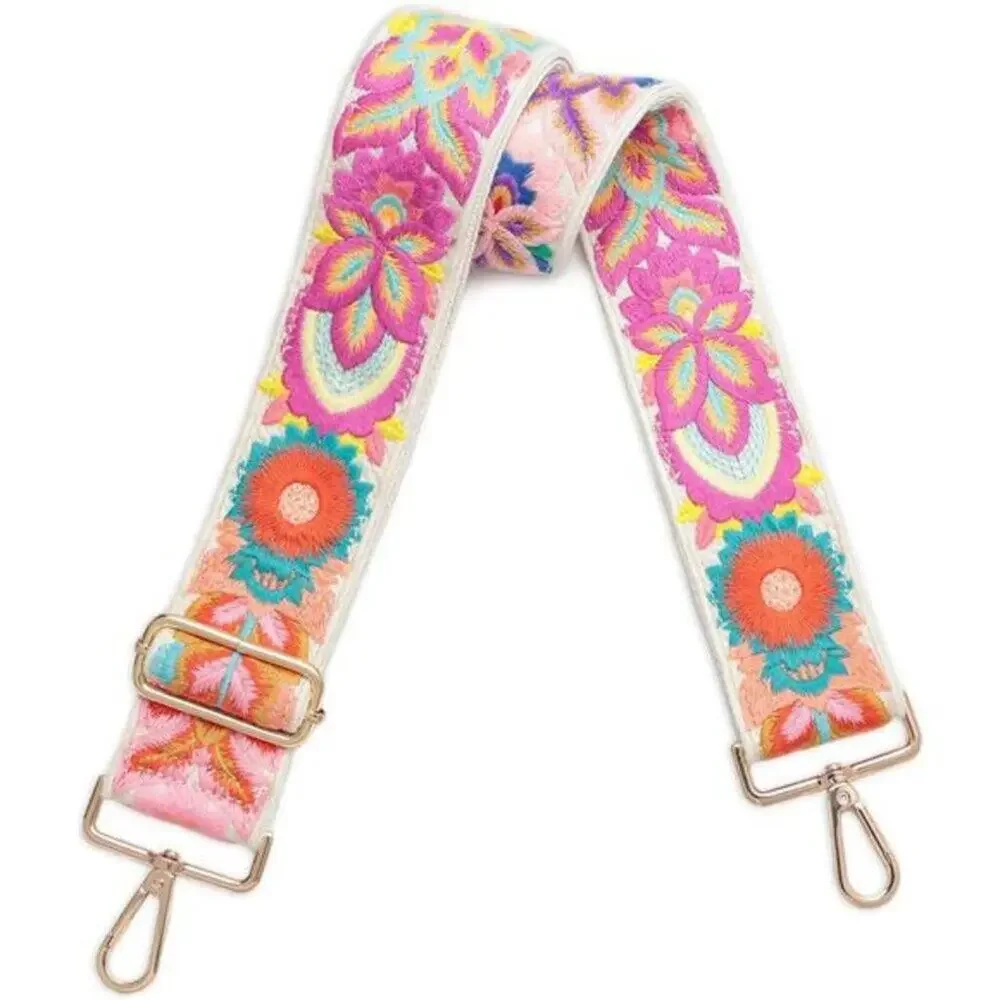 Snycler Wide Purse Straps Crochet Flower Replacement Crossbody for Handbag